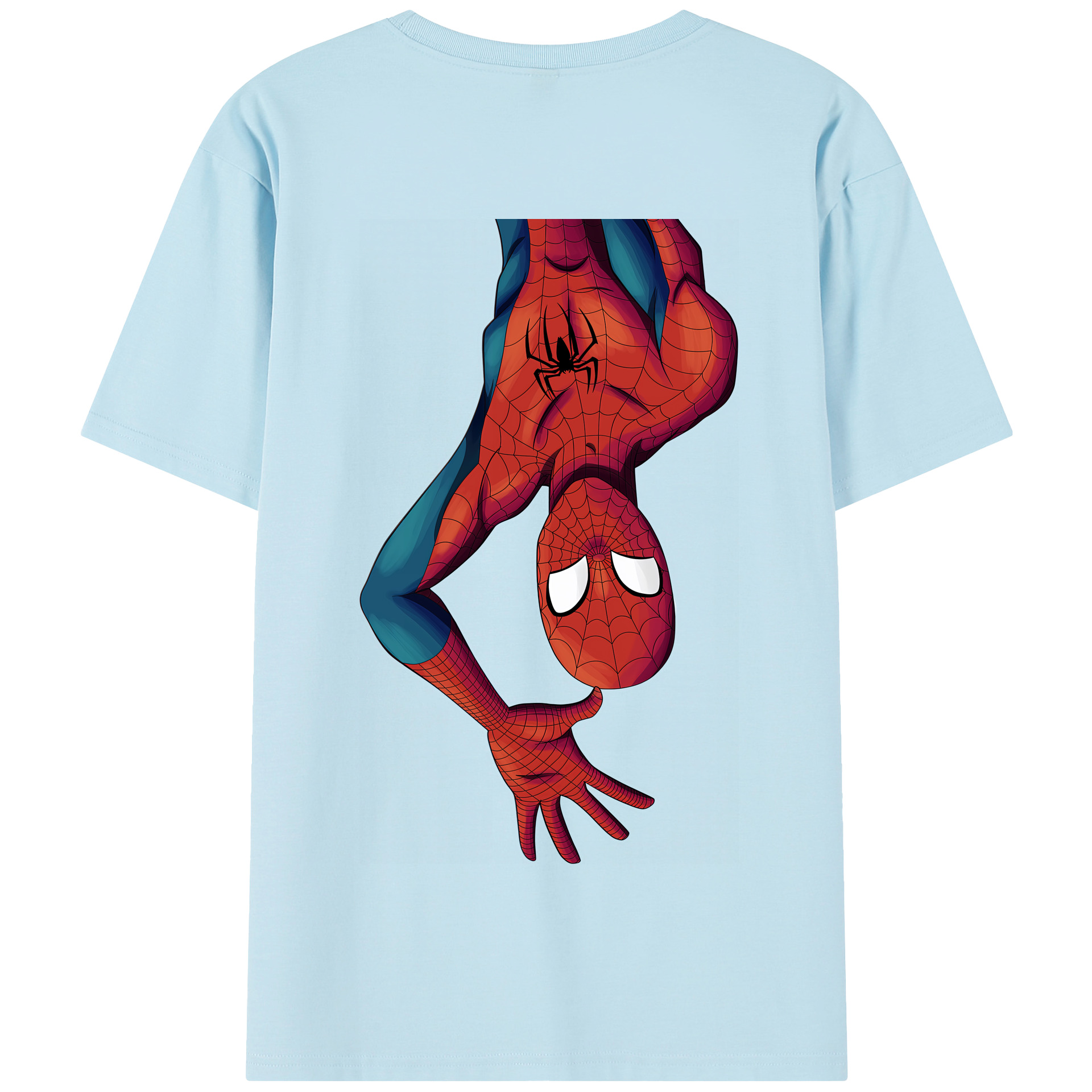 （画像用） Spider Man スパイダーマン 綿100％半袖Tシャツ（背面プリント）